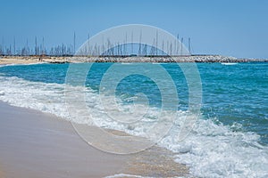 Port in El Masnou town, Spain photo