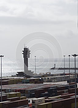 Port Elizabeth, Eastern Cape , South Africa - 19/08/2022: Aerial photo of Port Elizabeth Harbour