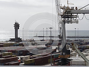 Port Elizabeth, Eastern Cape , South Africa - 19/08/2022: Aerial photo of Port Elizabeth Harbour