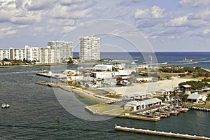 Port Everglades Inlet in Fort Lauderdale, Florida