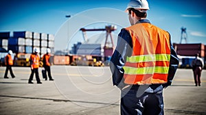 Port facility undergoes thorough security check inspection.AI Generated