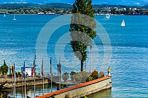 Port of Flower Island Mainau, Lake Constance, Germany