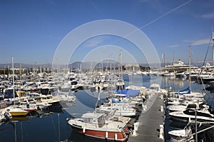 Port and Fort CarrÃ©, Antibes,French Riviera, France