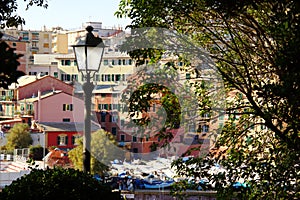 Port of Genoa Nervi from the Promenade.