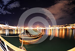 Port of Genoa in night