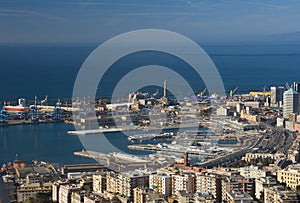 Port of Genoa, panorama photo