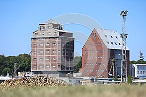 Port grain elevators in Kolobrzeg