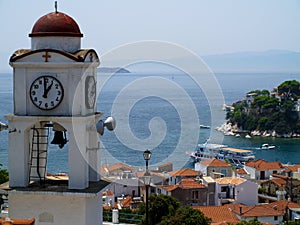 Port on the Greek island of Skiathos