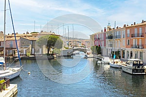 Port Grimaud. Saint-Tropez, France. Also known as the Venice of Provence