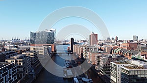 Port of Hamburg Germany from above