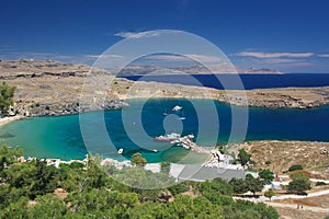 Port harbour of the city of Lindos