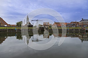 Port in Hindeloopen in Holland
