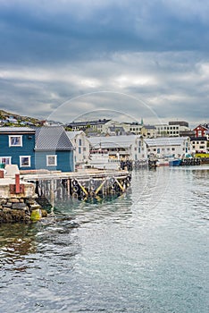 Port of Honningsvag in Finmark, Norway.