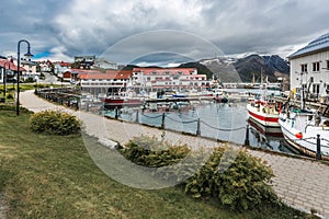 Port of Honningsvag in Finmark, Norway.