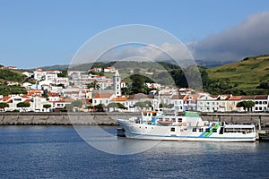 Port of Horta on Faial Azores Portugal