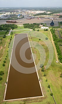 Port Houston - Battleship - Reflecting Pond