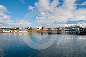 Port of Hrisey in Iceland