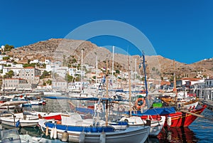 The port of Hydra, Greece photo