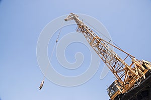 Port industrial crane detail