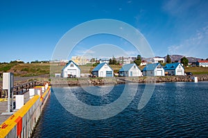 Port of island of Hrisey in Iceland