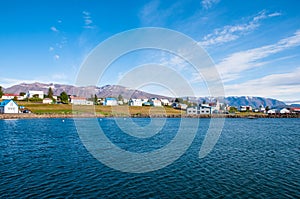 Port of island of Hrisey in Iceland