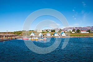 Port of island of Hrisey in Iceland