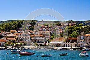 Port of Jelsa town on Hvar island, Croatia