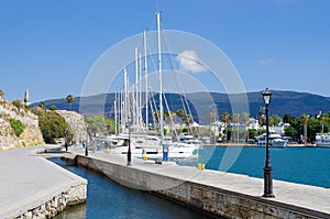 Port of Kos town on the island, Greece