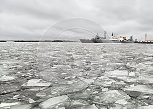 The port of Kronstadt. Baltic Sea. Russia