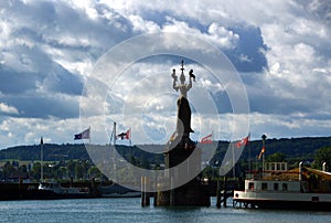 Port at Lake Bodensee in the Town Konstanz, Baden - Wuerttemberg