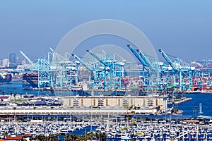 Port of Los Angeles in Long Beach California USA