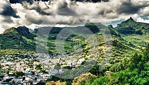 Port Louis aerial panorama on a sunny day