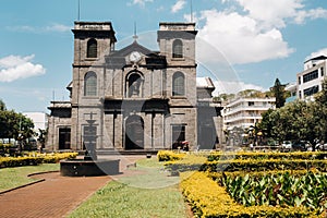 Port Louis, Mauritius exterior view of the Church of the Immaculate Conception in Port Louis, Mauritius. view of the fountain and