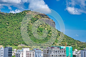 Port Louis skyline on a beautiful sunny day, Mauritius