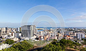 Port Louis Skyline capital of Mauritius by day