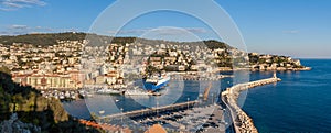 Port Lympia as seen from Colline du chateau - Nice, France photo