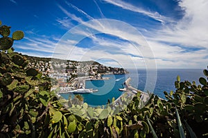 Port Lympia as seen from Colline du Chateau - Nice, France photo