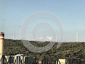 The port of mahon and the windmills