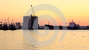 Port of Malaga-Sunset-Andalusia-Spain-Europe