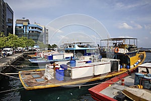 Port in Male. Republic of the Maldives