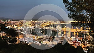 Port of Mallorca at night