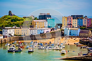 Port and marina in the beautiful little Tenby town