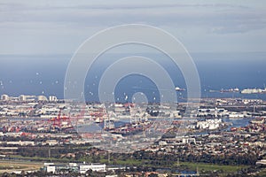 Port Melbourne Ocean Port View With Cargo Dock