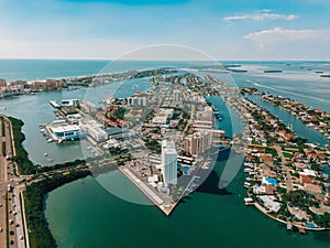 the port of miami in this aerial photo from a bird's eye view