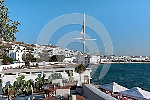 The port of Mykonos island, Greece