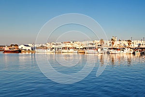 The port of Naousa in Paros, Greece