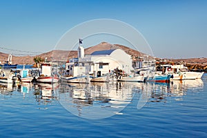 The port of Naousa in Paros, Greece