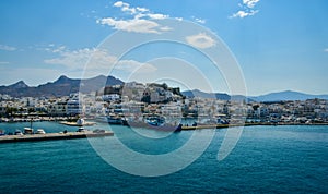 Port of Naxos, an island in the Aegean Sea, Greece