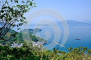 Port on Ninoshima on inland sea near Hiroshima, Japan