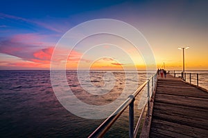 Port Noarlunga jetty at dusk